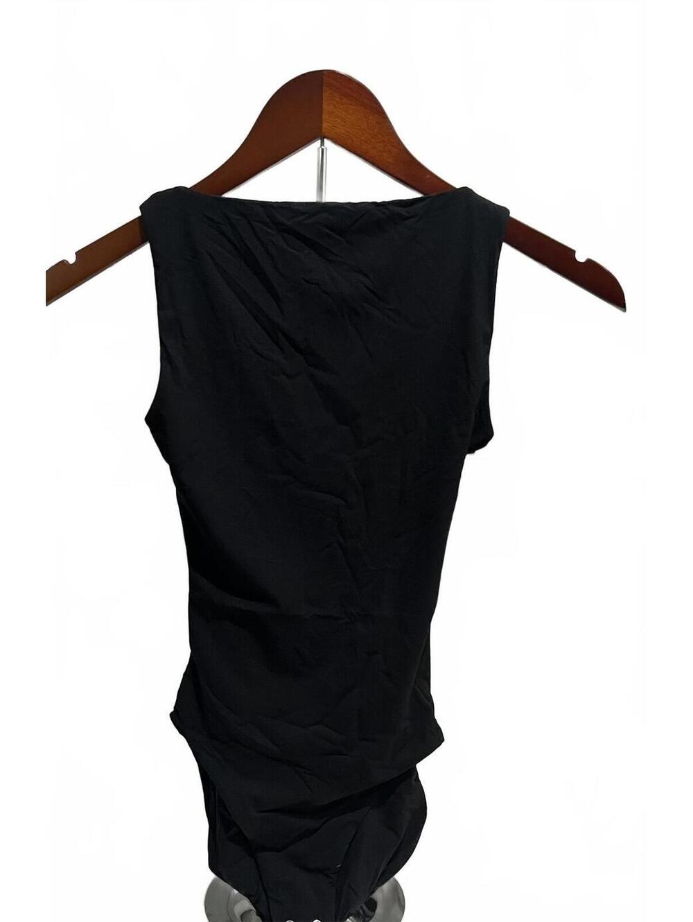 Auden Luxe Fully Lined, 4-way  Stretch Bodysuit Women's XS Black
